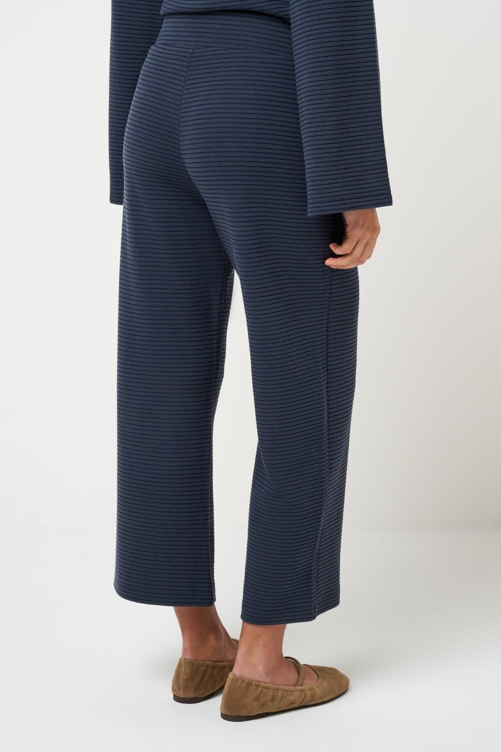 Coastal Rib Ankle Pant in Navy Blazer, second view