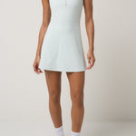 Moveknit Tank Zip Dress in Cloudwash - front