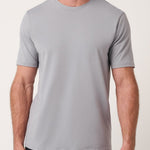 Travis Mathew Heater Series Jersey Tee in Sleet, front view