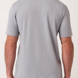 Travis Mathew Heater Series Jersey Tee in Sleet, back view
