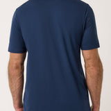 Travis Mathew Heater Series Jersey Tee in Total Eclipse, back view