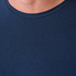 Travis Mathew Heater Series Jersey Tee in Total Eclipse, detail view