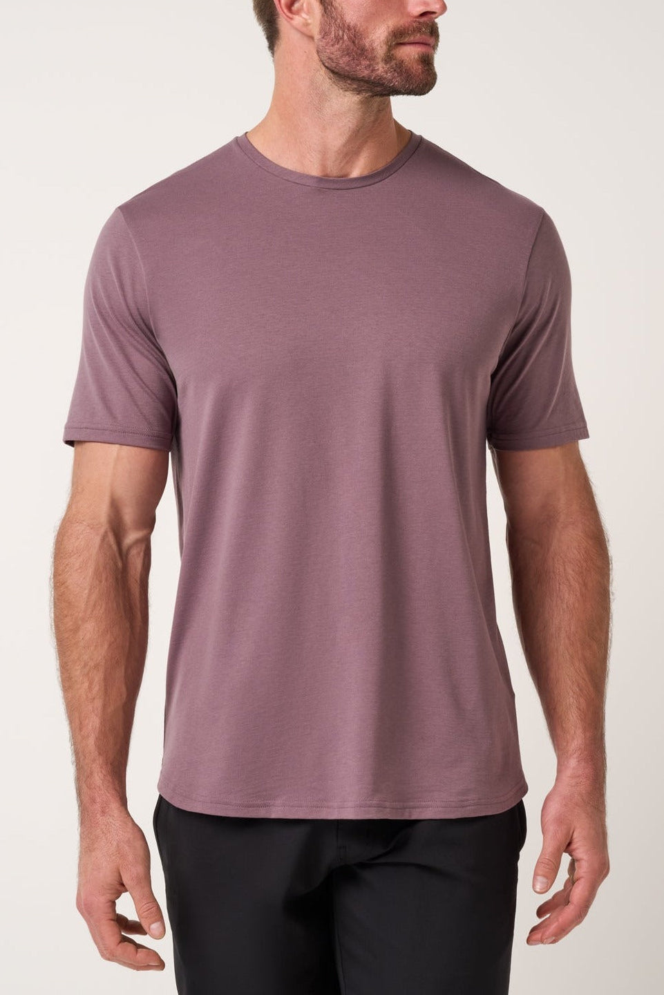 Travis Mathew Heater Series Jersey Tee in Moonscape, front view