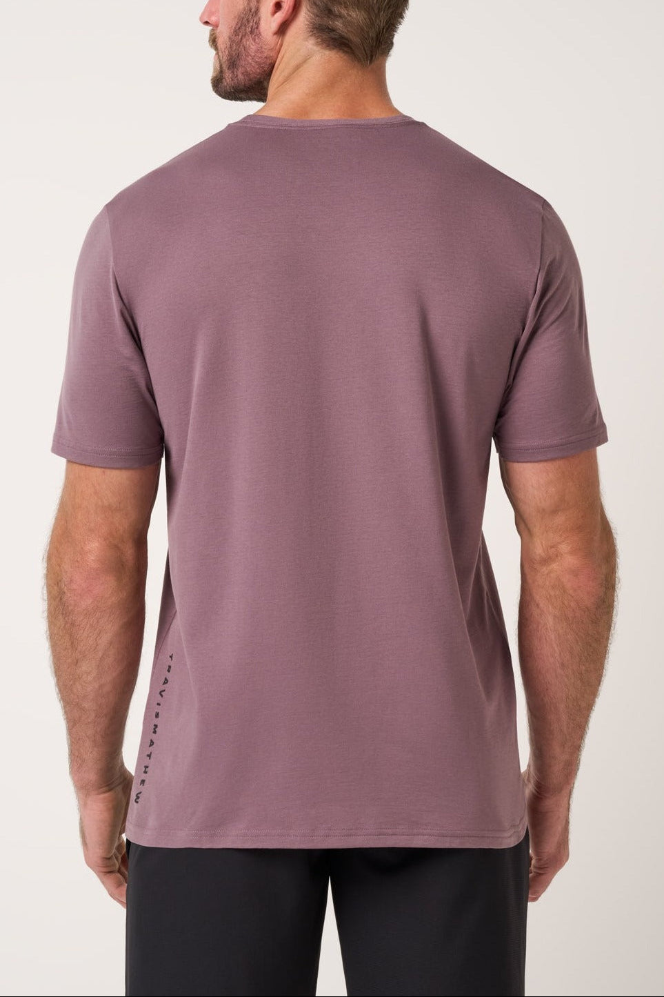 Travis Mathew Heater Series Jersey Tee in Moonscape, side view