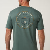 Club Charm Tee in Balsam Green, back graphic