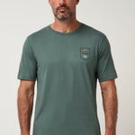 Club Charm Tee in Balsam Green, front view
