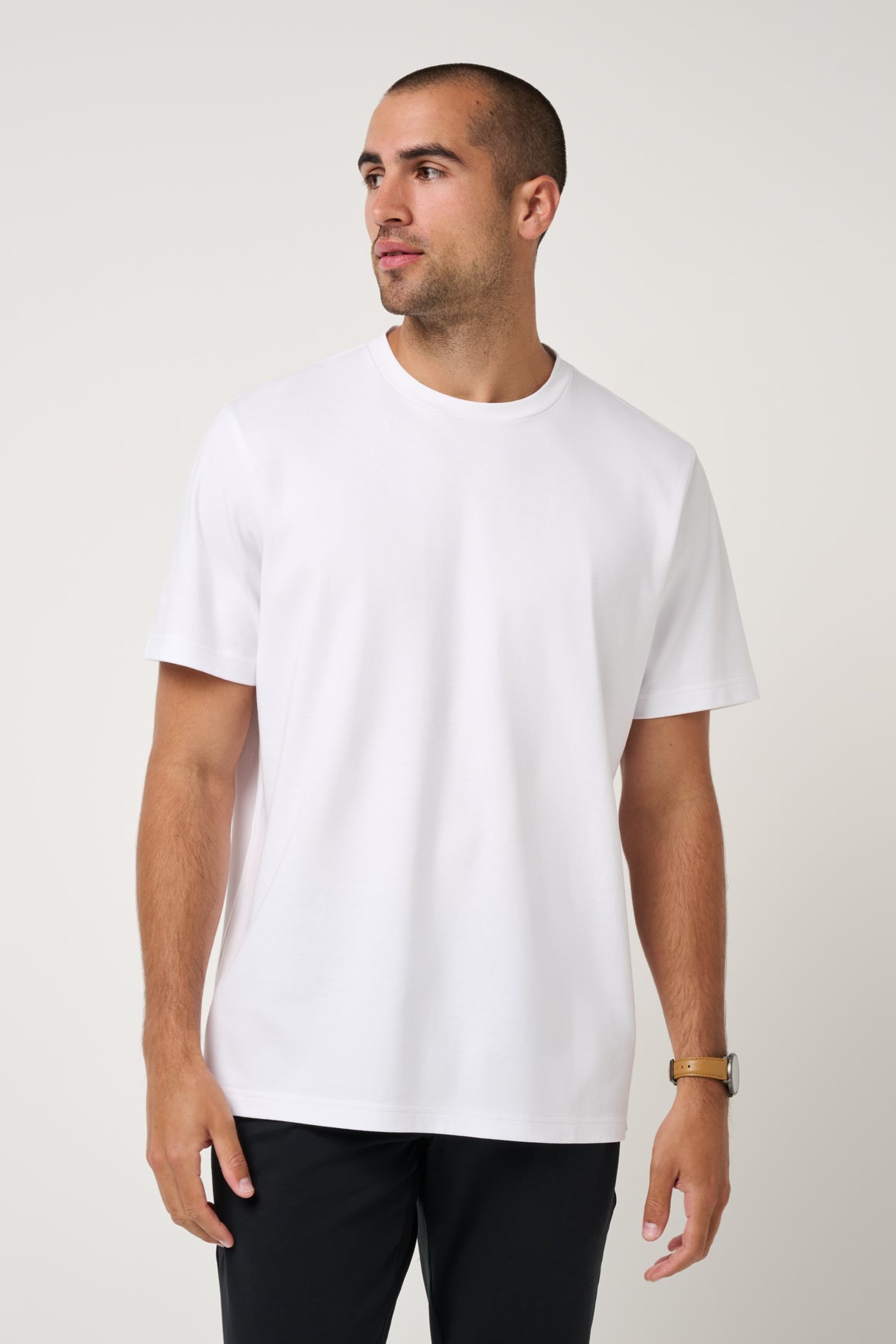 Travis Mathew Cloud Midweight Relaxed Tee in White