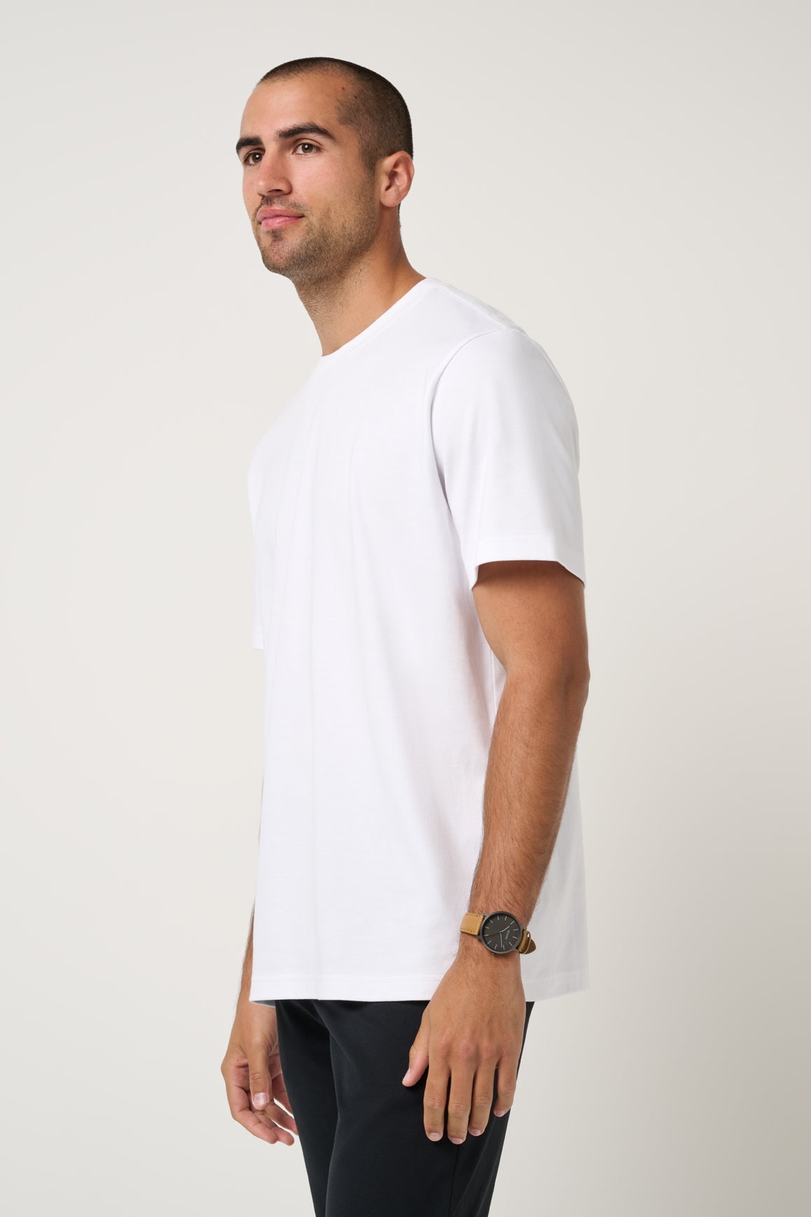 Travis Mathew Cloud Midweight Relaxed Tee in White