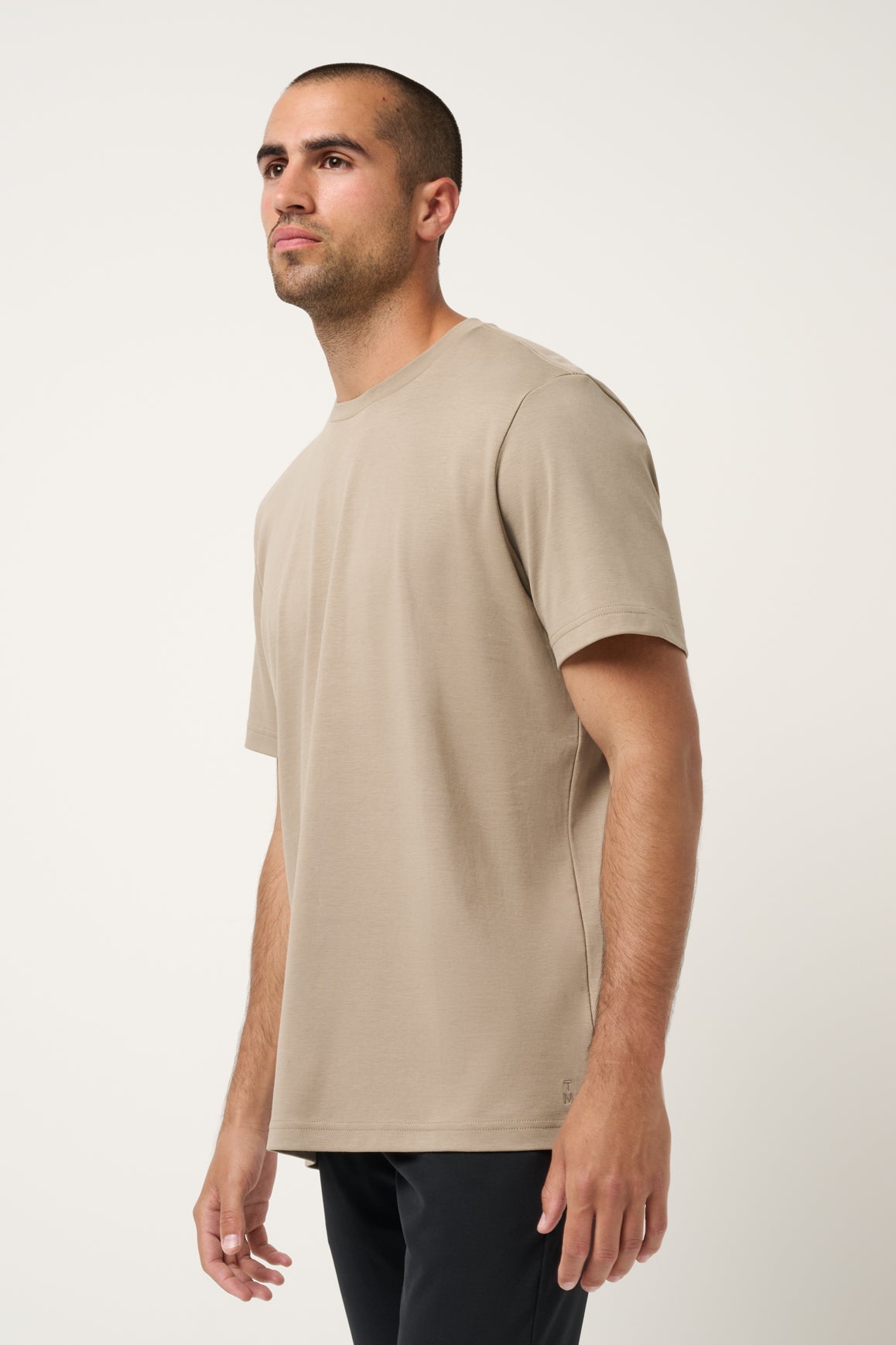 Travis Mathew Cloud Midweight Relaxed Tee in Roasted Cashew