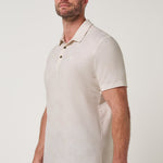 Travis Mathew Featherweight Terrace Polo in Antique White, side