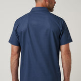 Techwoven Flair Button-Up in Total Eclipse, back view