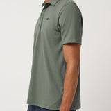 Travis Mathew Heater Series Jersey Polo in Balsam Green, side view