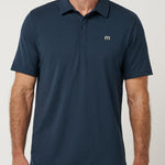 Travis Mathew Heater Series Jersey Polo in Total Eclipse, front view