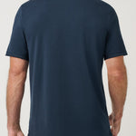 Travis Mathew Heater Series Jersey Polo in Total Eclipse, back view