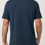 Travis Mathew Heater Series Jersey Polo in Total Eclipse, back view