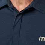 Travis Mathew Heater Series Jersey Polo in Total Eclipse, detail view