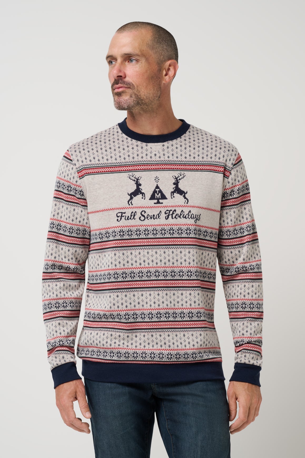 Winter Bliss Pullover in Antique White, front