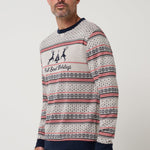 Winter Bliss Pullover in Antique White, front angle