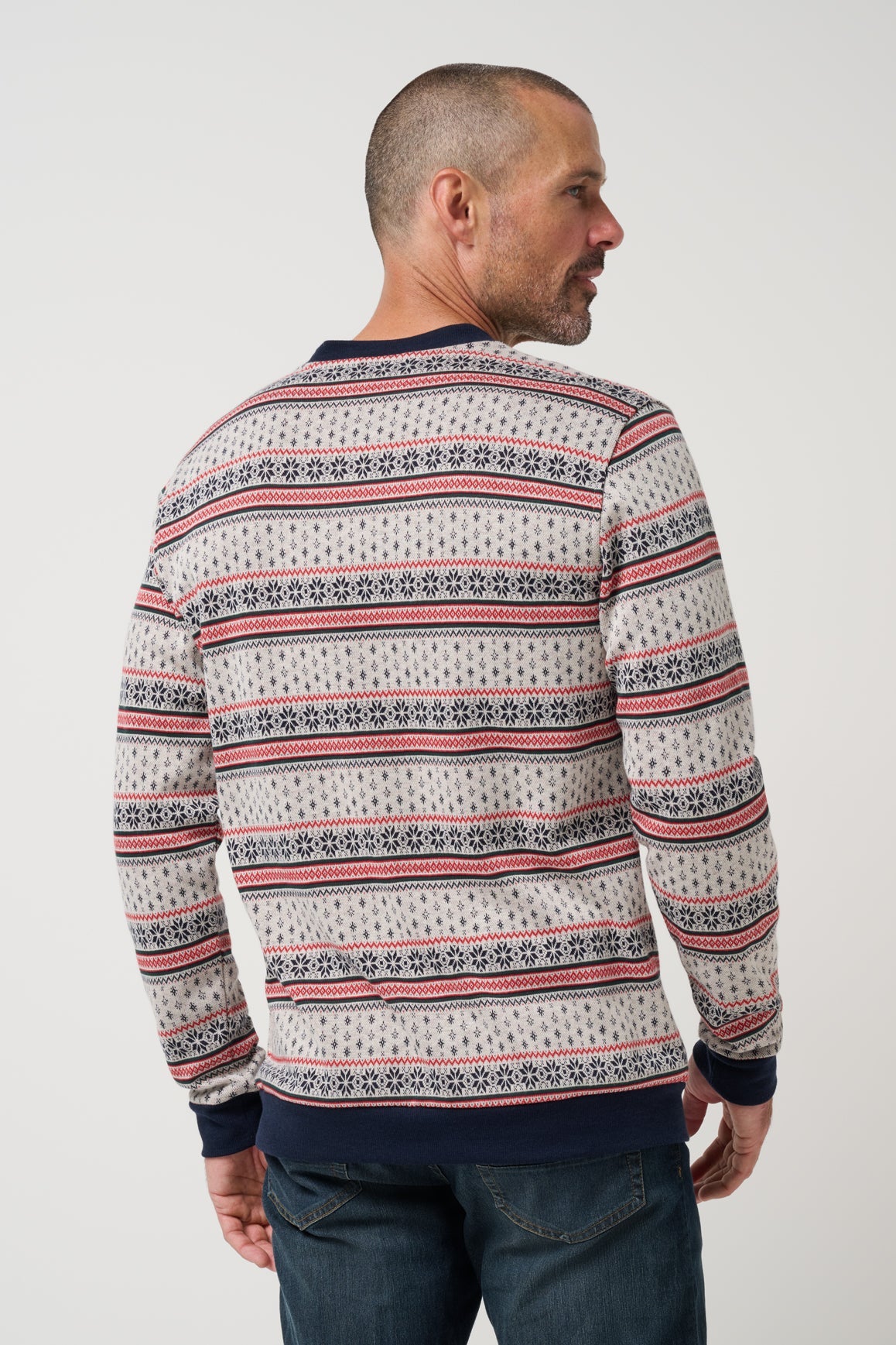 Winter Bliss Pullover in Antique White, back