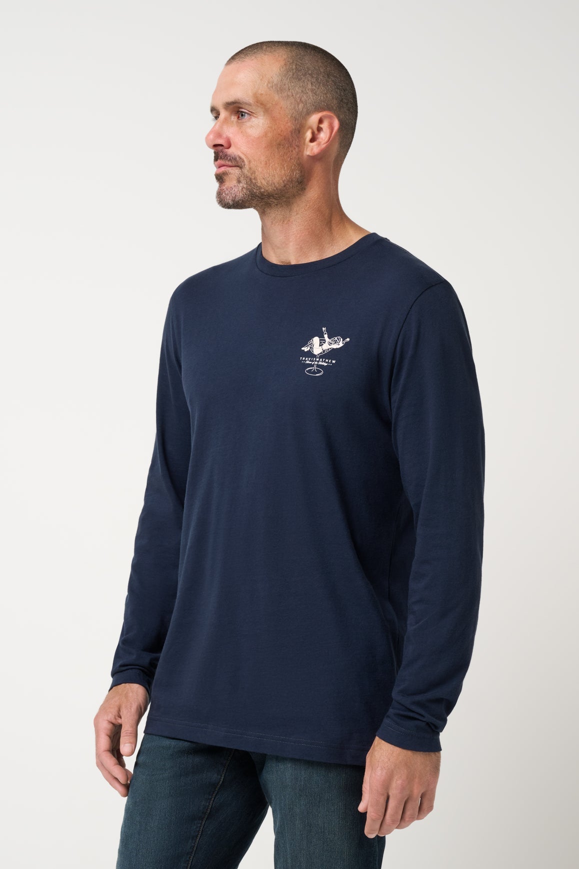 Winter Wonder Long Sleeve Tee in Total Eclipse, front angle