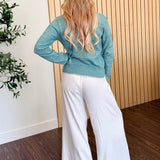 Meadow Contrast Trim Knit Cardigan