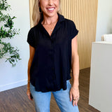 Essential Button-Front Blouse
