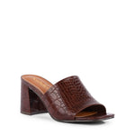 Seychelles Adapt III Sandal in brown croco, front view