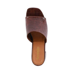 Seychelles Adapt III Sandal in brown croco, top view