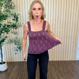Julie Lace Textured Square Top
