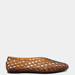 Shu Shop Alana Woven Lattice Flat in Brown