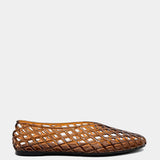 Shu Shop Alana Woven Lattice Flat in Brown
