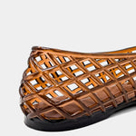 Shu Shop Alana Woven Lattice Flat in Brown