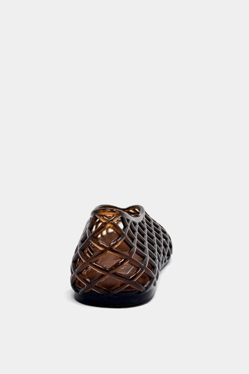 Shu Shop Alana Woven Lattice Flat in Brown