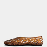 Shu Shop Alana Woven Lattice Flat in Brown