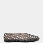 Shu Shop Alana Woven Lattice Flat in Charcoal