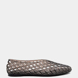 Shu Shop Alana Woven Lattice Flat in Charcoal