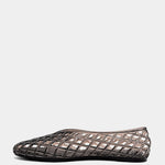 Shu Shop Alana Woven Lattice Flat in Charcoal