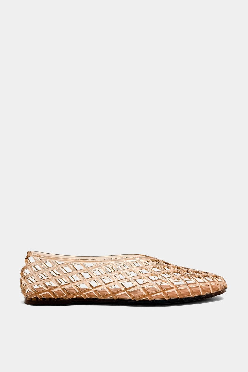 Shu Shop Alana Woven Lattice Flat in Nude
