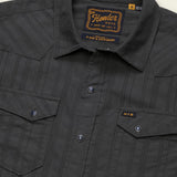 Howler Bros H Bar B Snapshirt Eyelet Stripe, angled detail
