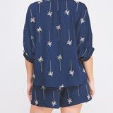 Marlowe Embroidered Palm Dolman Blouse