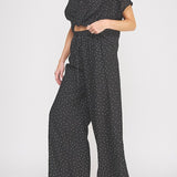 Cleo Crinkle Wrap Collared Top