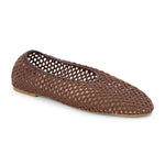 Marta Woven Flat in Chocolate