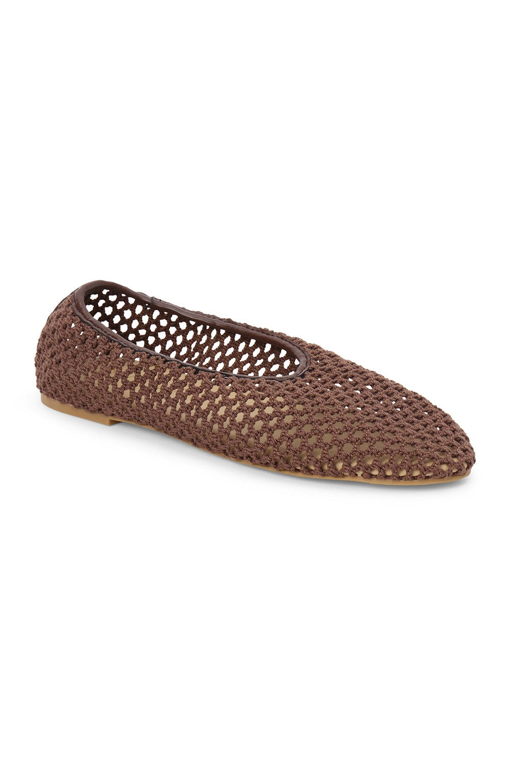 Marta Woven Flat in Chocolate