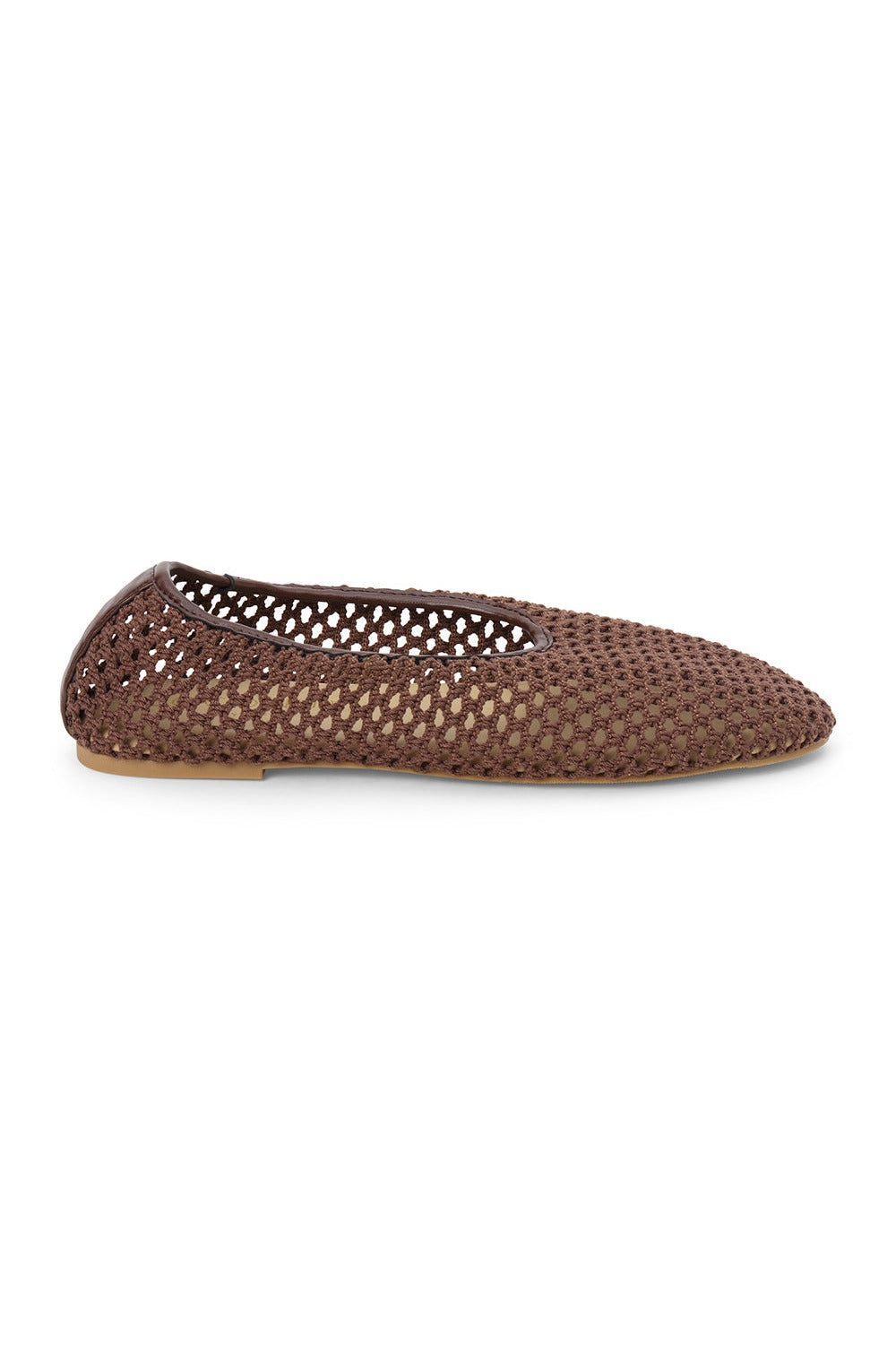 Marta Woven Flat in Chocolate side view