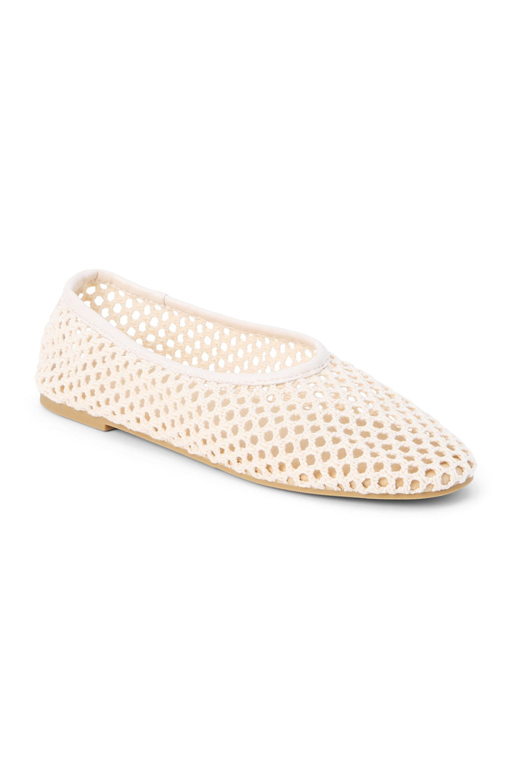 Marta Woven Flat in Ivory