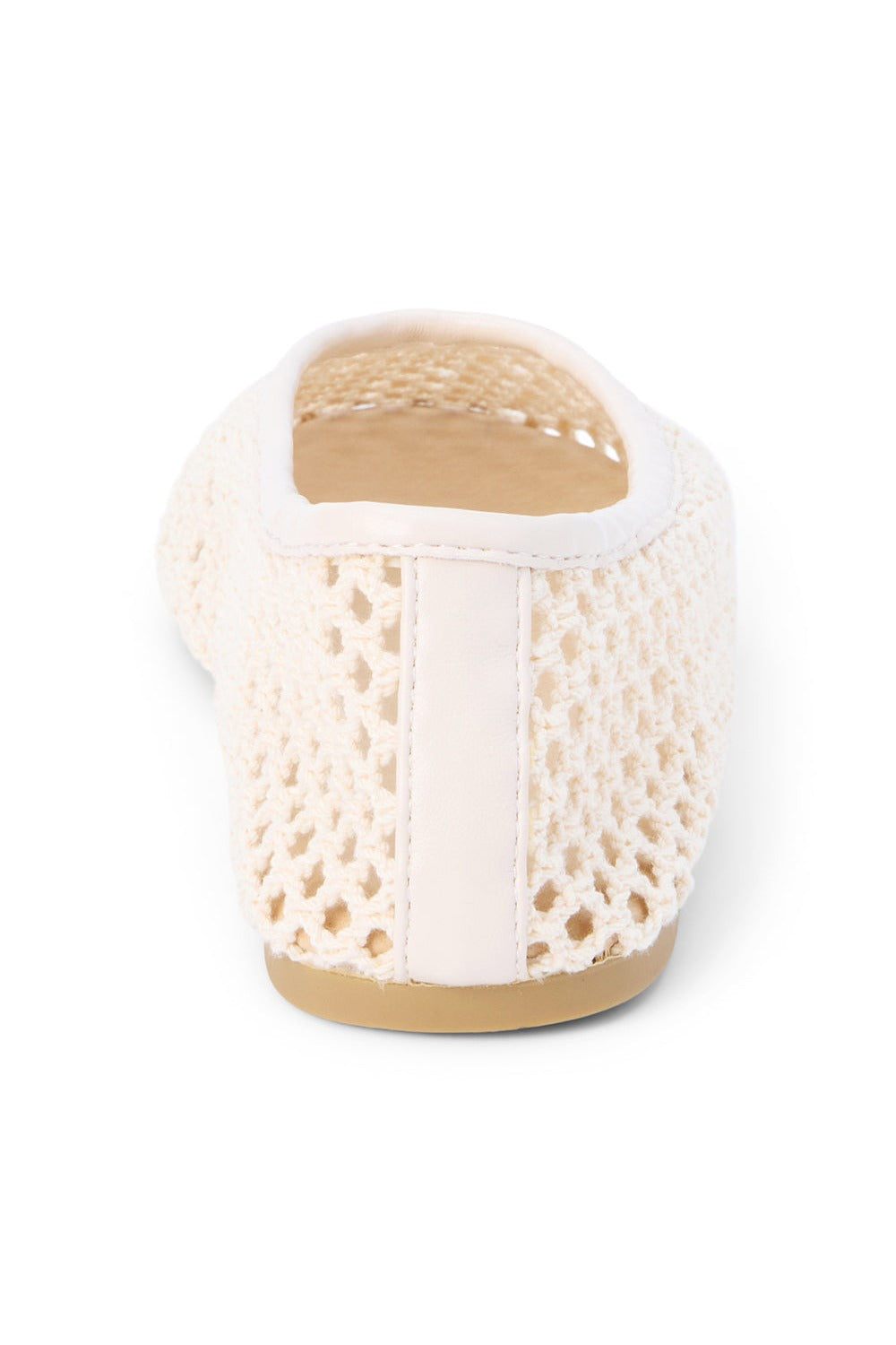 Marta Woven Flat in Ivory back view