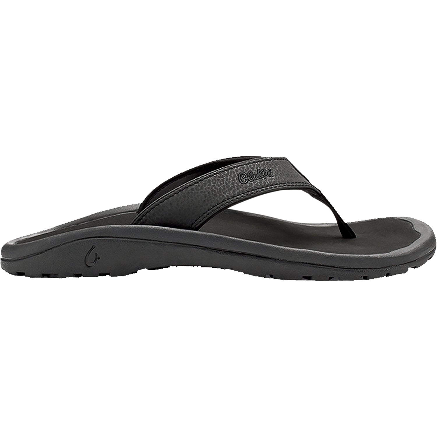 OluKai 'Ohana Men's Beach Sandal - Black / Black - hi-res 1