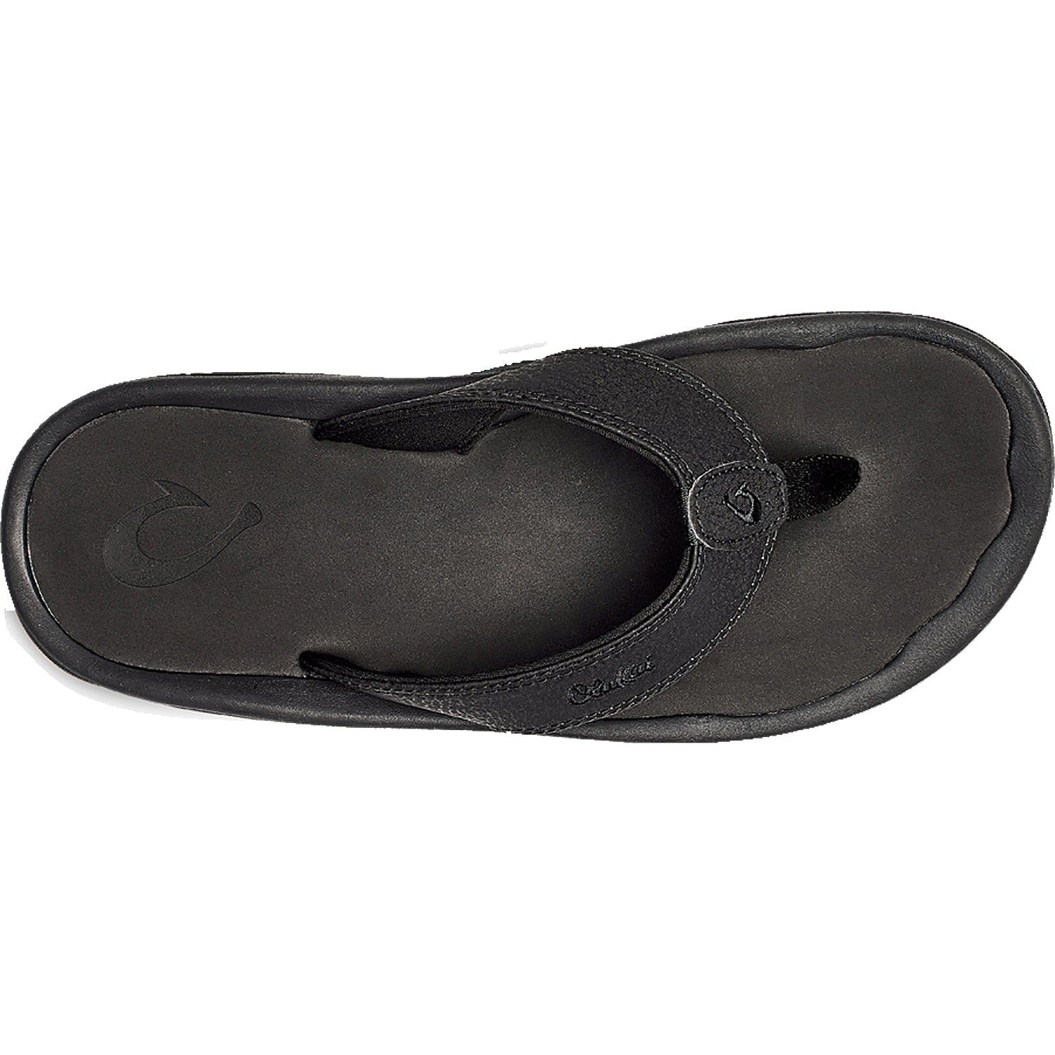 OluKai 'Ohana Men's Beach Sandal - Black / Black - hi-res 2