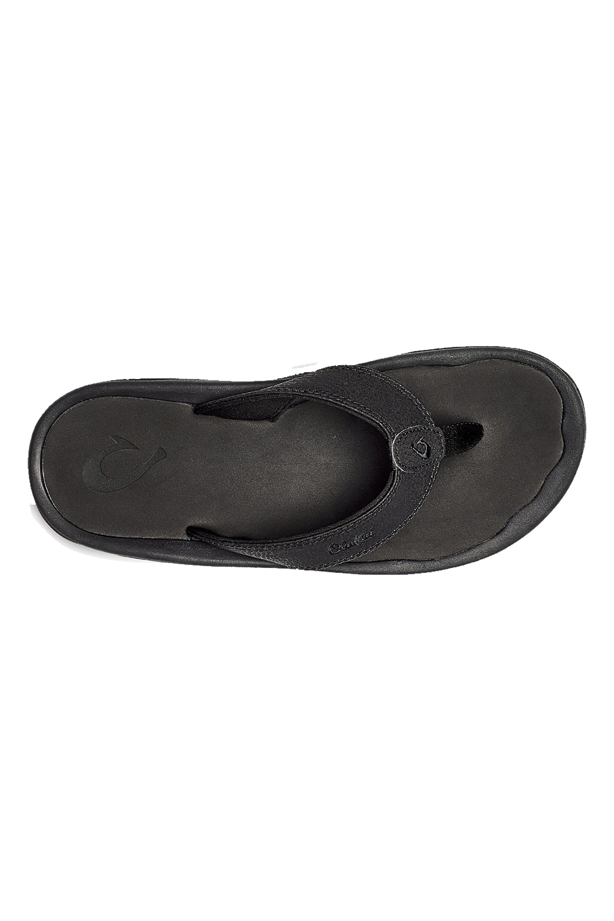 OluKai 'Ohana Men's Beach Sandal - Black / Black - hi-res 2