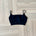 Sloane Micro Square Bralette in Black, flat lay
